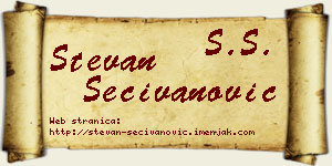 Stevan Sečivanović vizit kartica